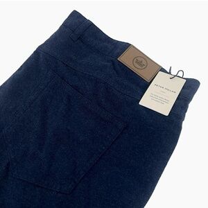 NEW Peter Millar Cotton Stretch Flannel 40x34 Navy Blue 5-Pocket Pants $180